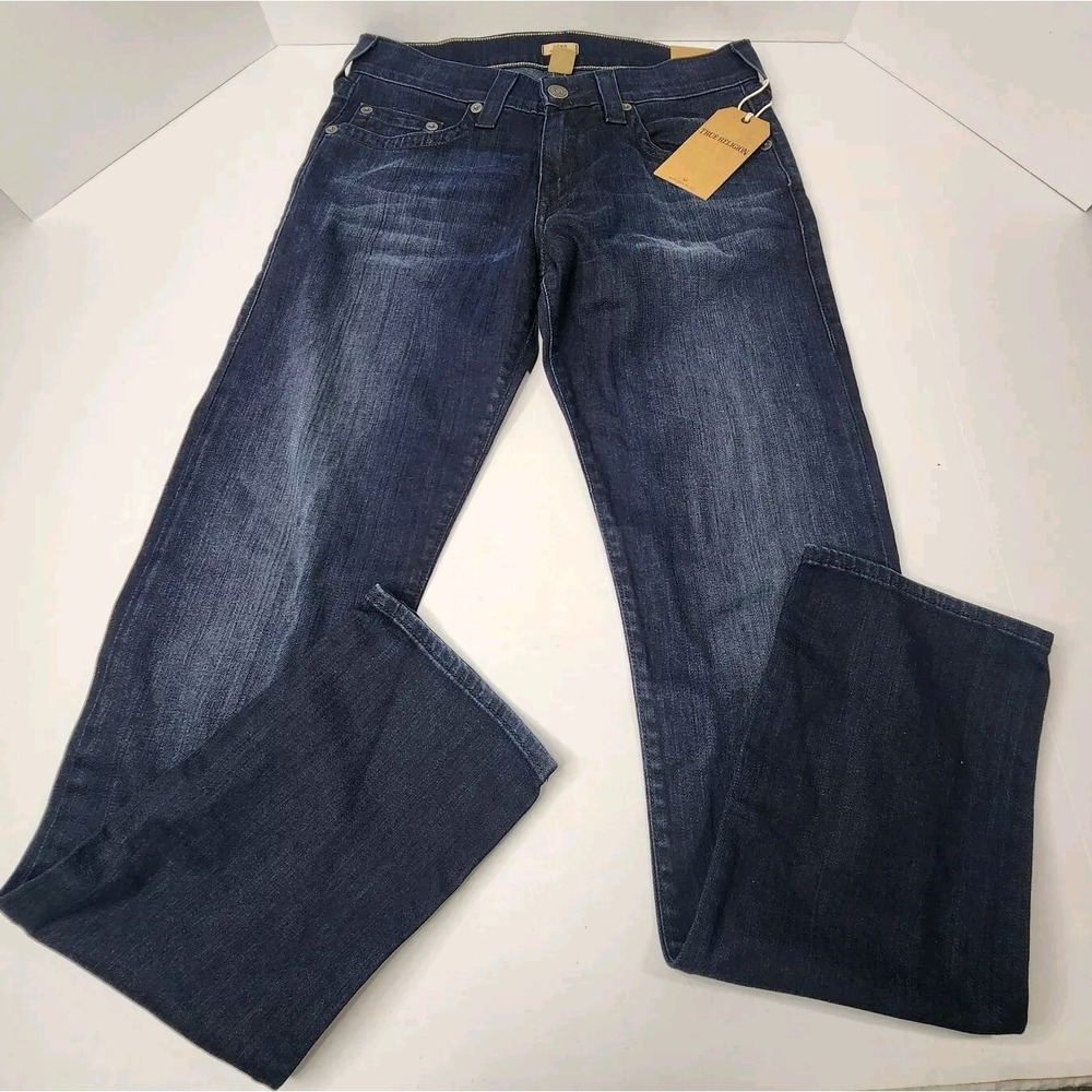 True Religion Mens 31 Geno Relaxed Slim Fit Jeans BQHD Rolling Water NWT